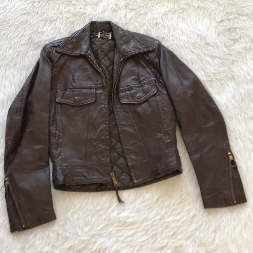 Harley Davidson brown leather jacket